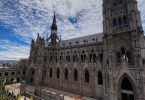 Basilica del Voto Nacional view in Quito, Ecuador