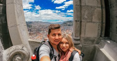 On the top of Quito Ecuador
