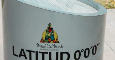 Middle of the EArth latitude 0'0'0' Ecuador