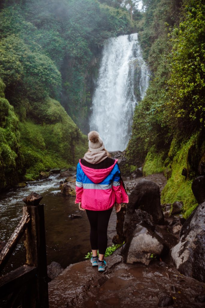 Peguche Waterfall in Otavalo, Ecuador