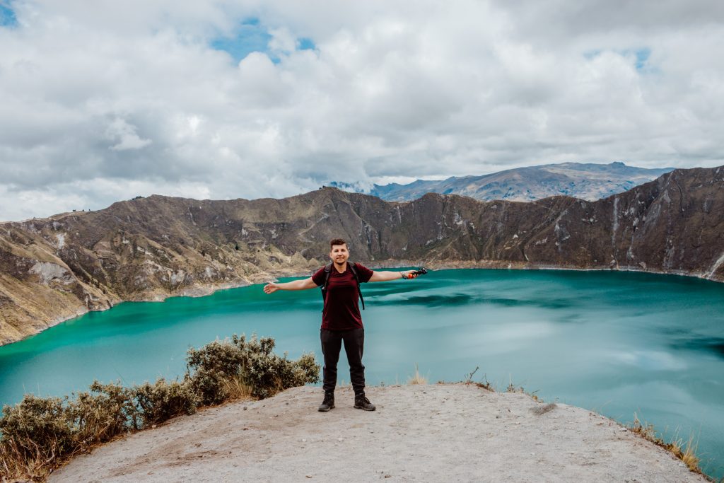 Quilotoa Lake viewpoint, Ecuador