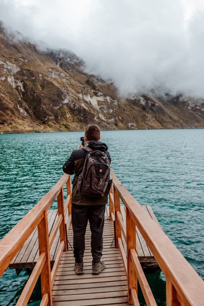 Front of the Quilotoa Lake, Ecuador mainland