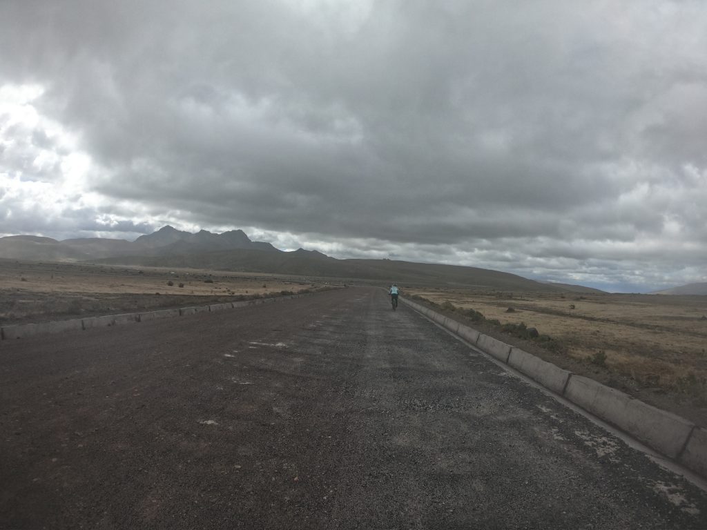 My wife and I are biking at Cotopaxi National park in Ecuador