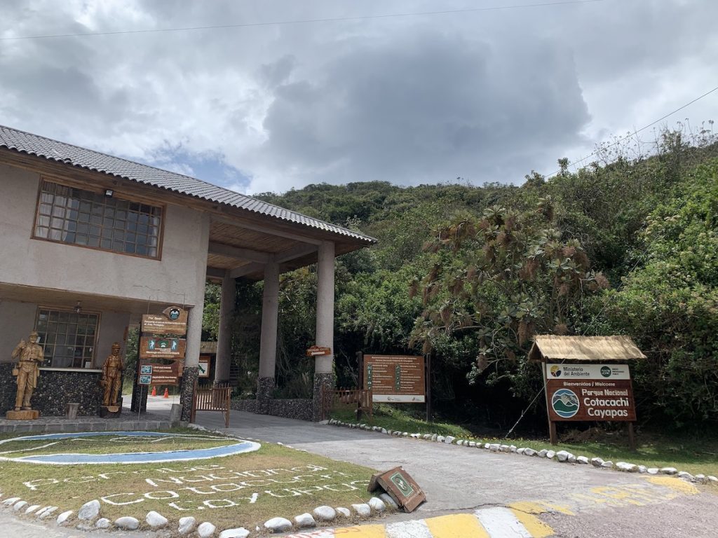 Official entrance to Laguna de Cuicocha