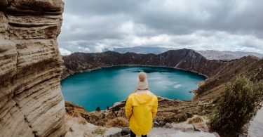 Quilotoa Lake view from the top