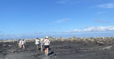 Walking during Tintoreras Tour on Galapagos Islands, Ecuador (Isabela Island)