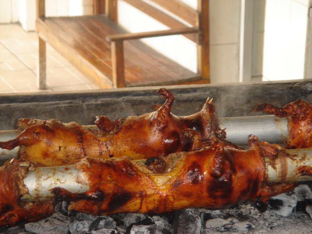 Trying Cuy asado in Cuenca Ecuador