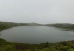 El Junco Lagoon Galapagos panoramic view