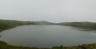El Junco Lagoon Galapagos panoramic view