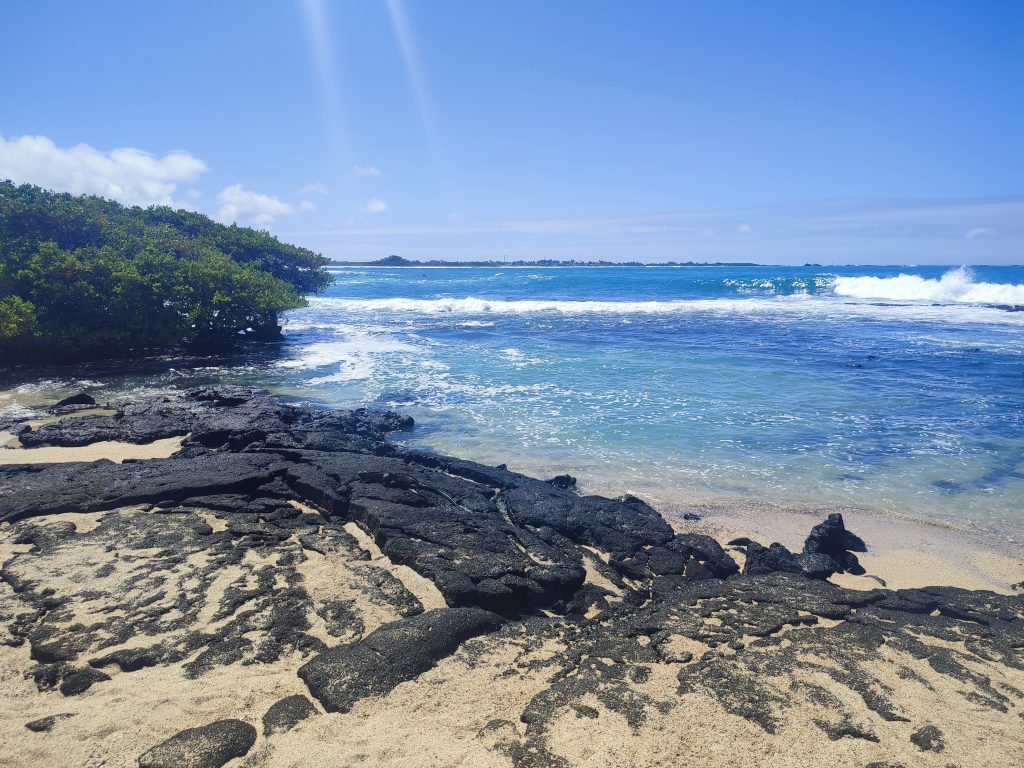 Chilling at the beach after hiking at Wall of Tears, Isabela Island, Galapagos