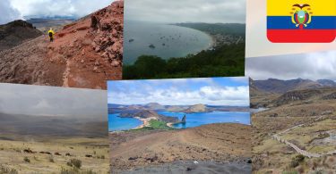 National parks of Ecuador in the collage image