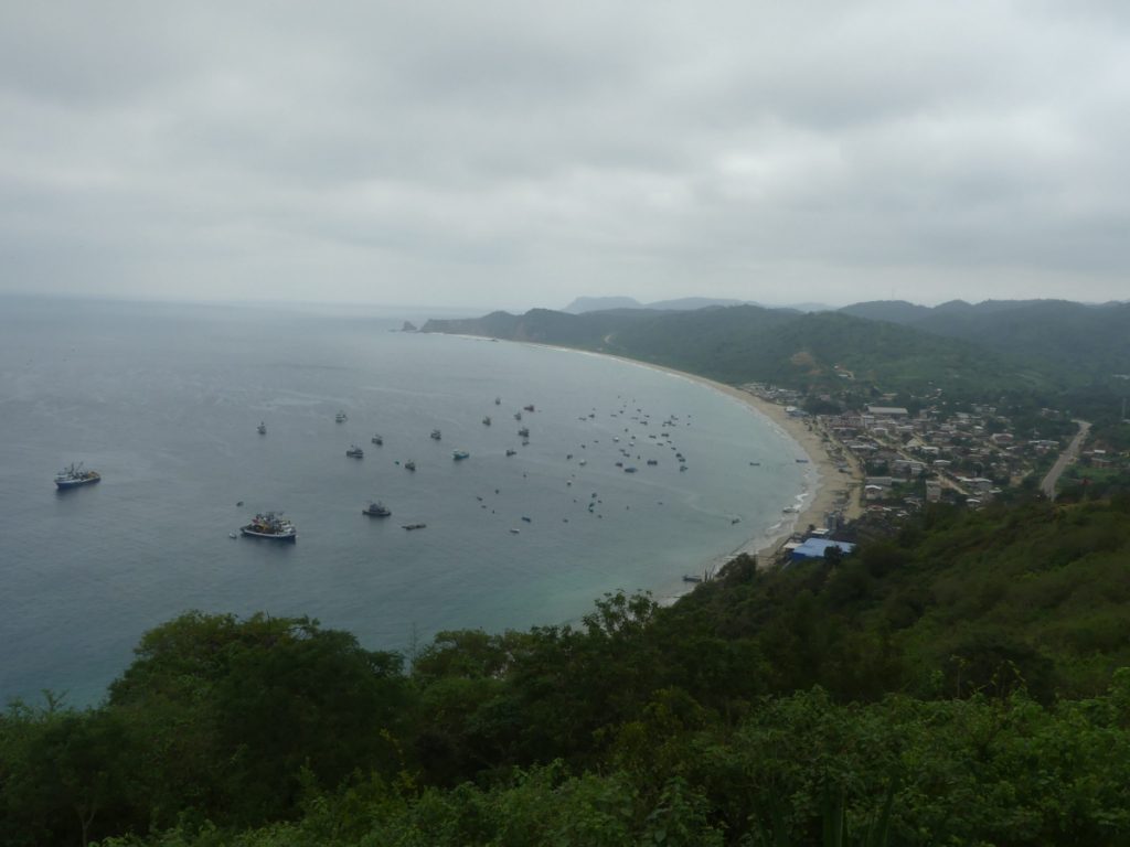 A view of Machalilla National Park in Puerto Lopez, Ecuador