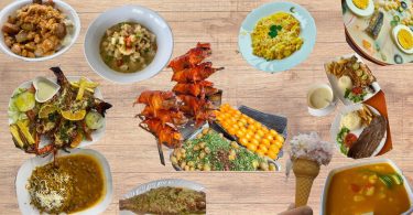 Different types of Ecuadorian food and dishes we tried