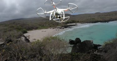 Using drone in the Galapagos