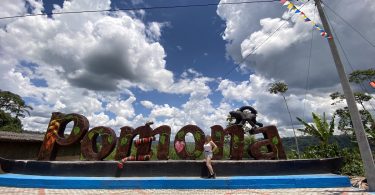 Sign with Puyo, Ecuador